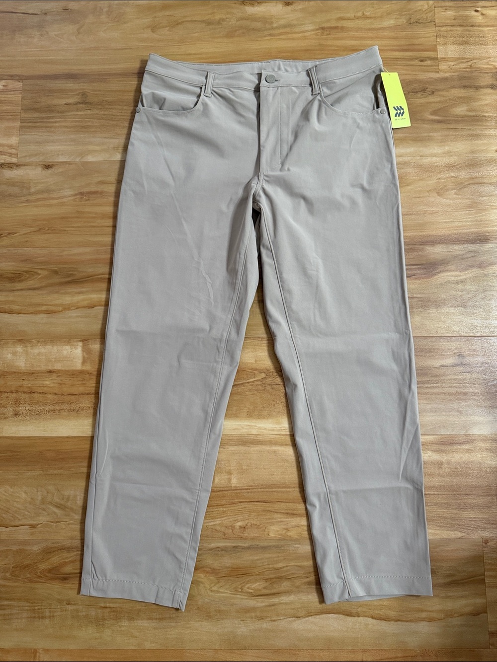 all in motion Men's 360 Lifestyle 5-Pocket Tan Golf Pants